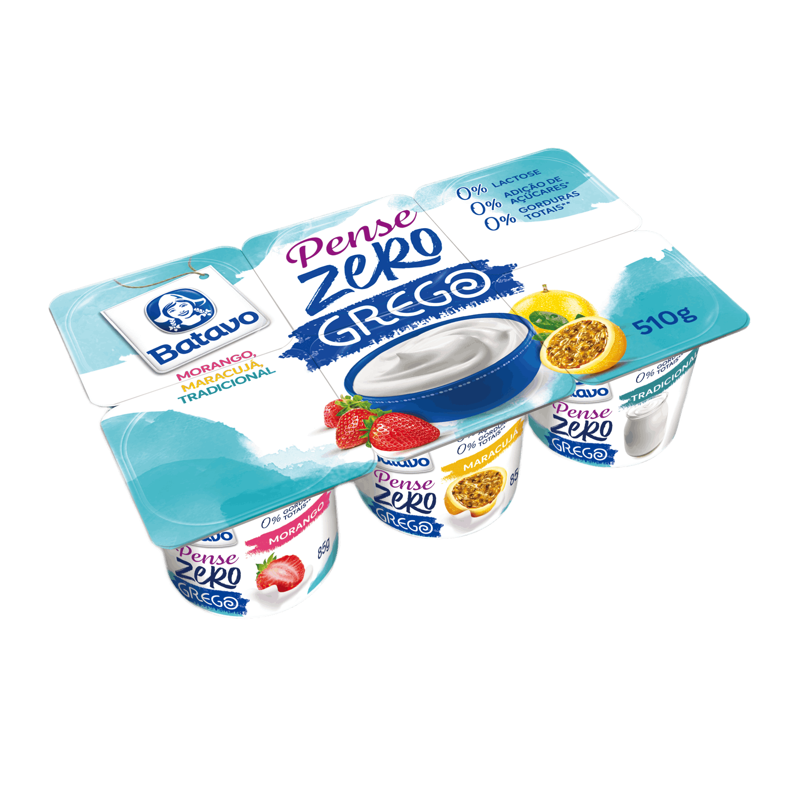 Pense Zero – Tradicional, Morango e Maracujá 510g
